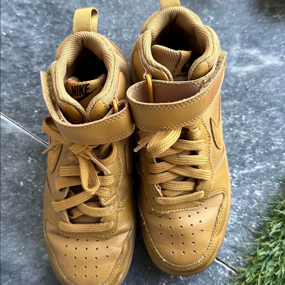 Nike High-Top Sneakers in Tan